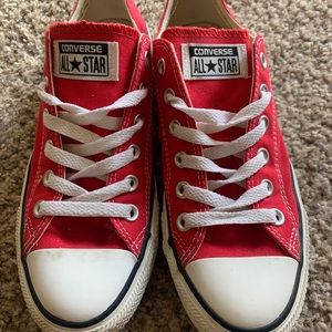 Red Converse sneakers